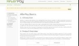 
							         AfterPay Basics - AfterPay Developer Portal								  
							    