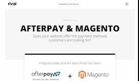 
							         Afterpay & Magento Ecommerce Integration - Rival Ecommerce								  
							    