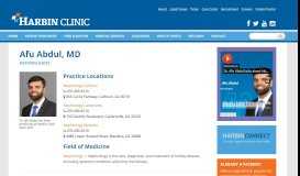 
							         Afu Abdul, MD | Harbin Clinic								  
							    