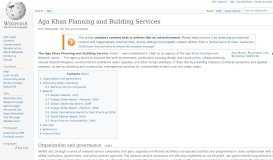 
							         Aga Khan Planning and Building Services - Wikipedia								  
							    