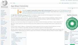 
							         Aga Khan University - Wikipedia								  
							    