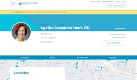 
							         Agatha Alexander Hunt, MD | Baylor Scott & White Health								  
							    