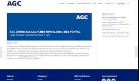 
							         AGC Launches New Global Web Portal - AGC Chemicals Europe								  
							    
