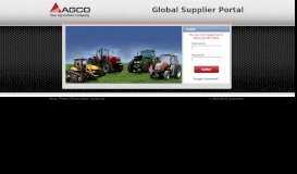 
							         AGCO Global Supplier Portal								  
							    
