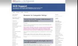 
							         AGD Support: Browser & Computer Setup								  
							    