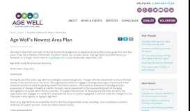 
							         Age Well's Newest Area Plan - Age Well								  
							    