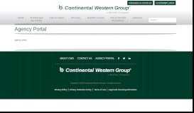 
							         Agency Portal - Continental Western Group Insurance								  
							    