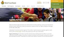 
							         Agency Portal - Weld Food Bank								  
							    