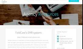 
							         Agency Resources - FeldCare Connects								  
							    