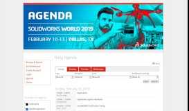 
							         Agenda - SOLIDWORKS World 2019								  
							    