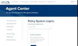 
							         Agent and Broker Center | UPC Insurance								  
							    