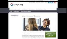 
							         Agent information: Study Group's Upfront Commission Payments								  
							    