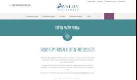 
							         Agent login - Avalon Waterways								  
							    