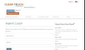 
							         Agent Login - ClearTouch - TCN								  
							    