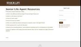 
							         Agent Login - Senior Life Agent Resources - Senior Life Insurance ...								  
							    