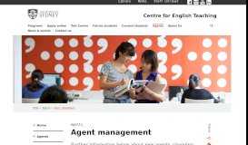 
							         Agent management - The University of Sydney								  
							    