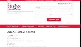
							         Agent Portal Access | The Pro's Real Estate Team								  
							    