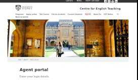 
							         Agent portal - Centre for English Teaching - University of Sydney								  
							    