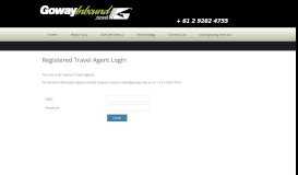 
							         Agent Portal | Goway Travel Inbound								  
							    