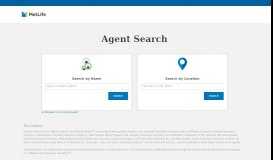 
							         Agent Search | Metlife								  
							    