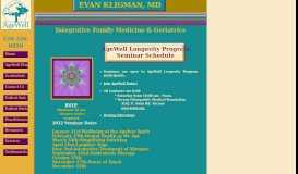 
							         AgeWell Seminars - Evan Kligman, MD								  
							    