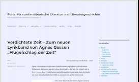 
							         agnes gossen – Portal für russlanddeutsche Literatur und ...								  
							    