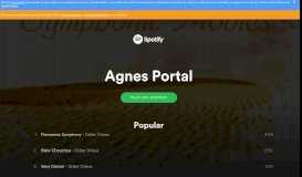 
							         Agnes Portal on Spotify								  
							    