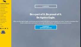 
							         Agnico Eagle Mines Limited - Careers								  
							    