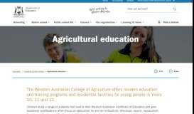 
							         Agricultural education - The Department of Education								  
							    