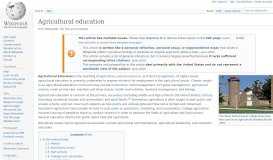 
							         Agricultural education - Wikipedia								  
							    