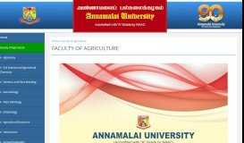 
							         Agriculture - Annamalai University								  
							    
