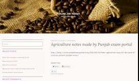 
							         Agriculture notes made by Punjab exam portal – Punjab Job target								  
							    