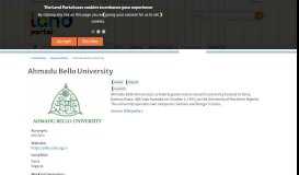 
							         Ahmadu Bello University | Land Portal | Securing Land Rights Through ...								  
							    