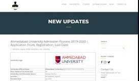 
							         Ahmedabad University Admission 2019-2020 | Registration, Last Date								  
							    