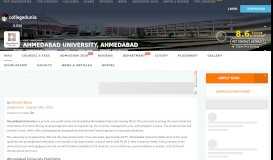 
							         Ahmedabad University Admission 2019: Courses, Placements ...								  
							    