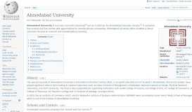 
							         Ahmedabad University - Wikipedia								  
							    