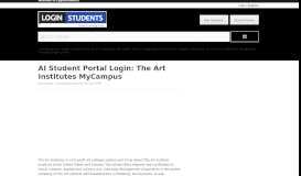
							         AI Student Portal Login: The Art Institutes MyCampus								  
							    