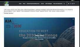 
							         AIA+2030 Online and Professional Series – Architecture 2030								  
							    