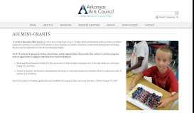 
							         AIE Mini-Grants - Arkansas Arts Council								  
							    
