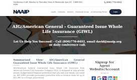 
							         AIG - American General - Guaranteed Issue Whole Life Insurance ...								  
							    