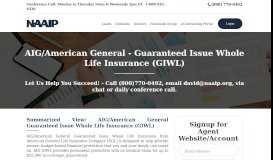 
							         AIG - Guaranteed Issue Whole Life Insurance Contracting | GIWL								  
							    