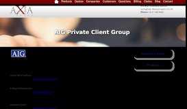 
							         AIG Private Client Group - Insurance Company - The AXiA Group								  
							    