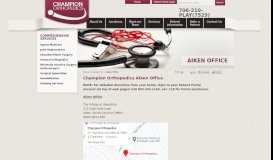 
							         Aiken Office | Champion Orthopedics								  
							    