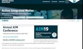 
							         AIM Conference - CSIRO Active Integrated Matter (AIM) Future ...								  
							    