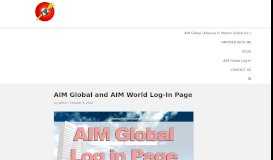 
							         AIM Global Log-in Page: DTC.AIMGLOBALINC.COM								  
							    