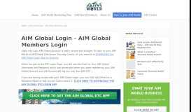 
							         AIM Global Login | Alliance in Motion Global Inc. - AIM World								  
							    