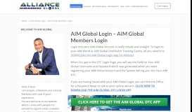 
							         AIM Global Login - Alliance in Motion Global Nigeria								  
							    