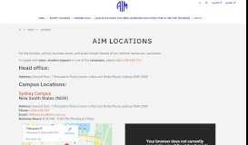 
							         AIM Locations - Find Our Campuses - AIM								  
							    