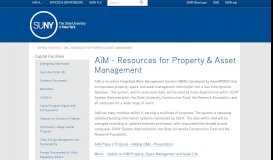 
							         AiM - Resources for Property & Asset Management - SUNY								  
							    