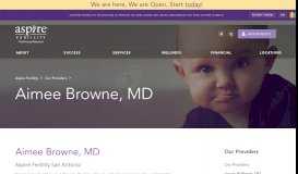 
							         Aimee Browne, MD, MSC, CMO - San Antonio Fertility Clinic | Texas ...								  
							    